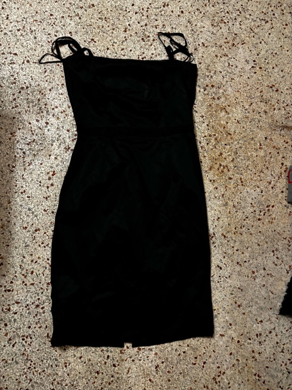 Dolce & Gabbana black satin cocktail dress size 46